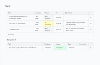 HoaPro Tasks Example